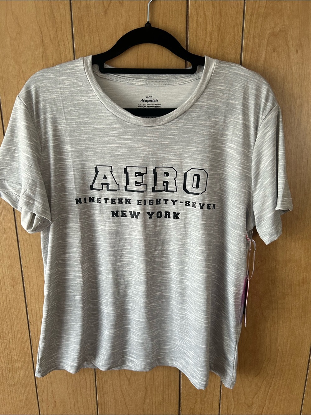 Aeropostale Light Heather Gray AERO Graphic Short Sleeve Tee